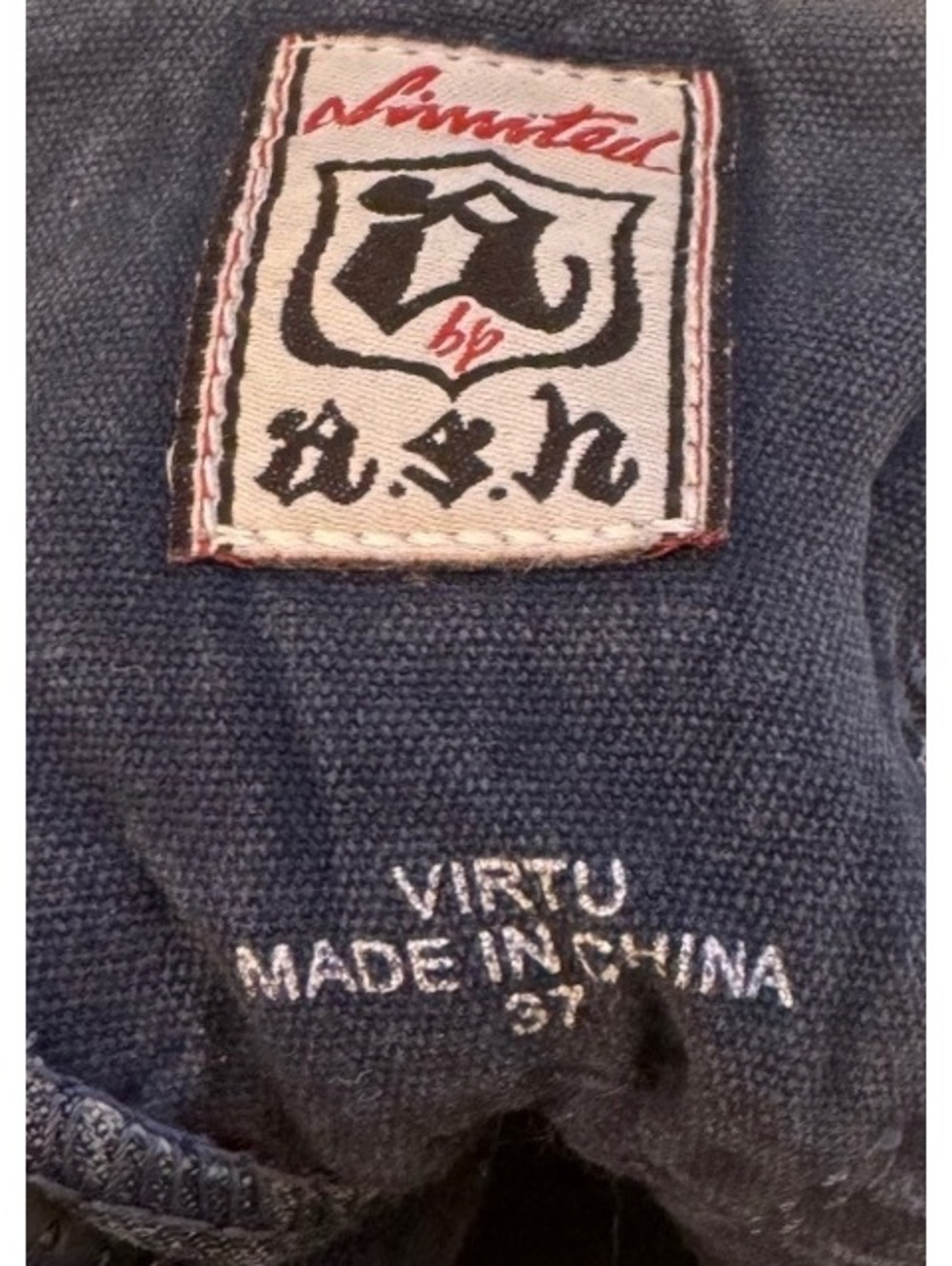 Size 7 Ash VIRTU Limited Edition Embroidered Denim High-Top Sneakers Size 7 - Picture 6 of 7